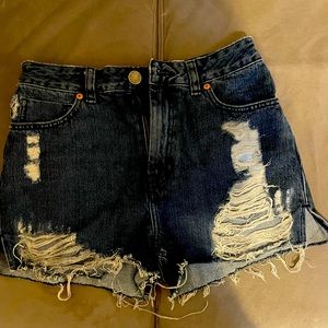 ASOS dark denim shorts